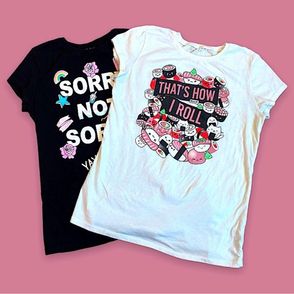 The Children’s Place Set of 2 Girl’s Short Sleeve Graphic Tees